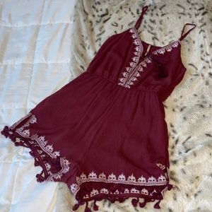 DELETING AUG! Embroidered Mauve Romper